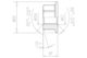 Sechskantmuttern  DIN 6923 - Kl. 8 - M16 Zeichnung